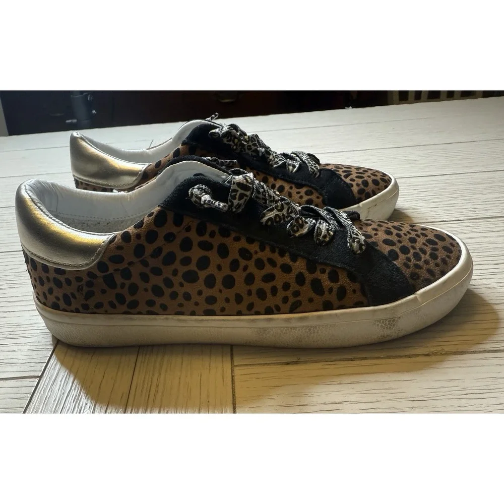 Steve Madden Women's Philosophy PHIL02S1‎ Brown Animal Print Sneakers Size 7 M